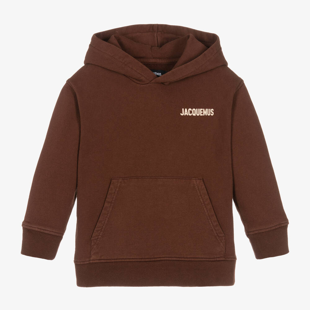 JACQUEMUS - Brown Cotton Hoodie | Childrensalon
