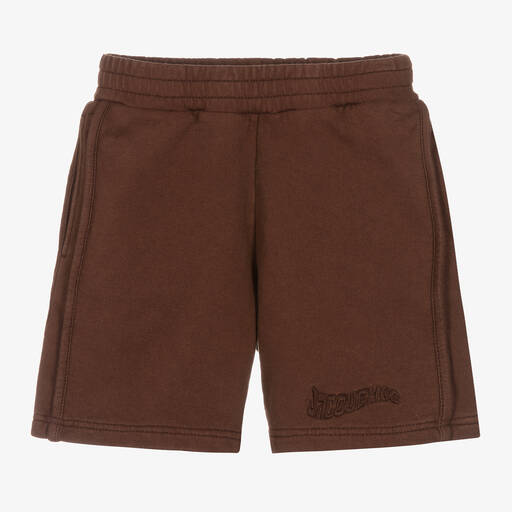 JACQUEMUS-Brown Cotton Jersey Shorts | Childrensalon